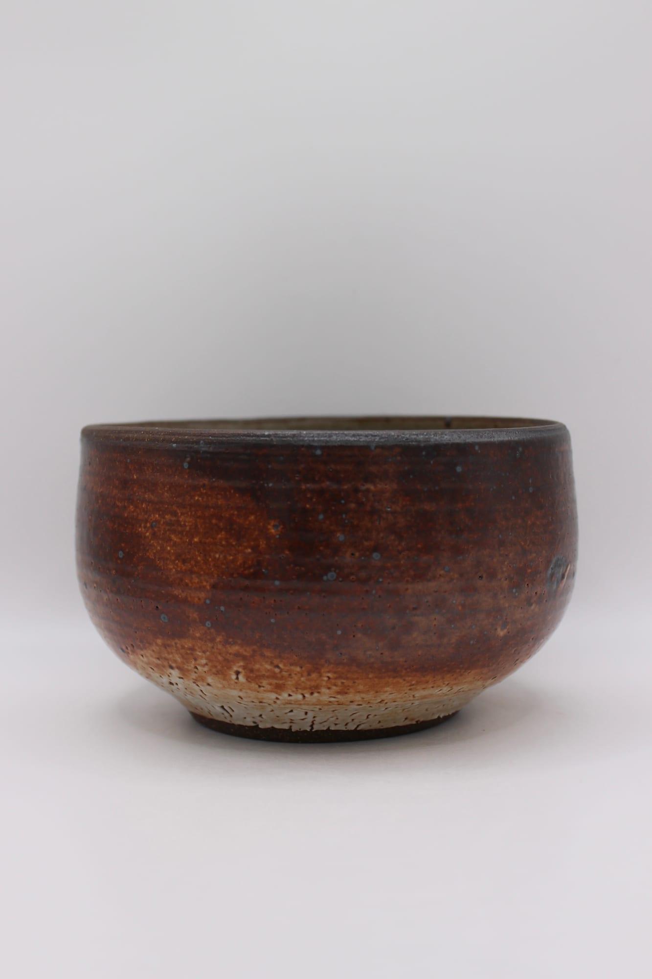 Brown Stoneware Bowl — view 1