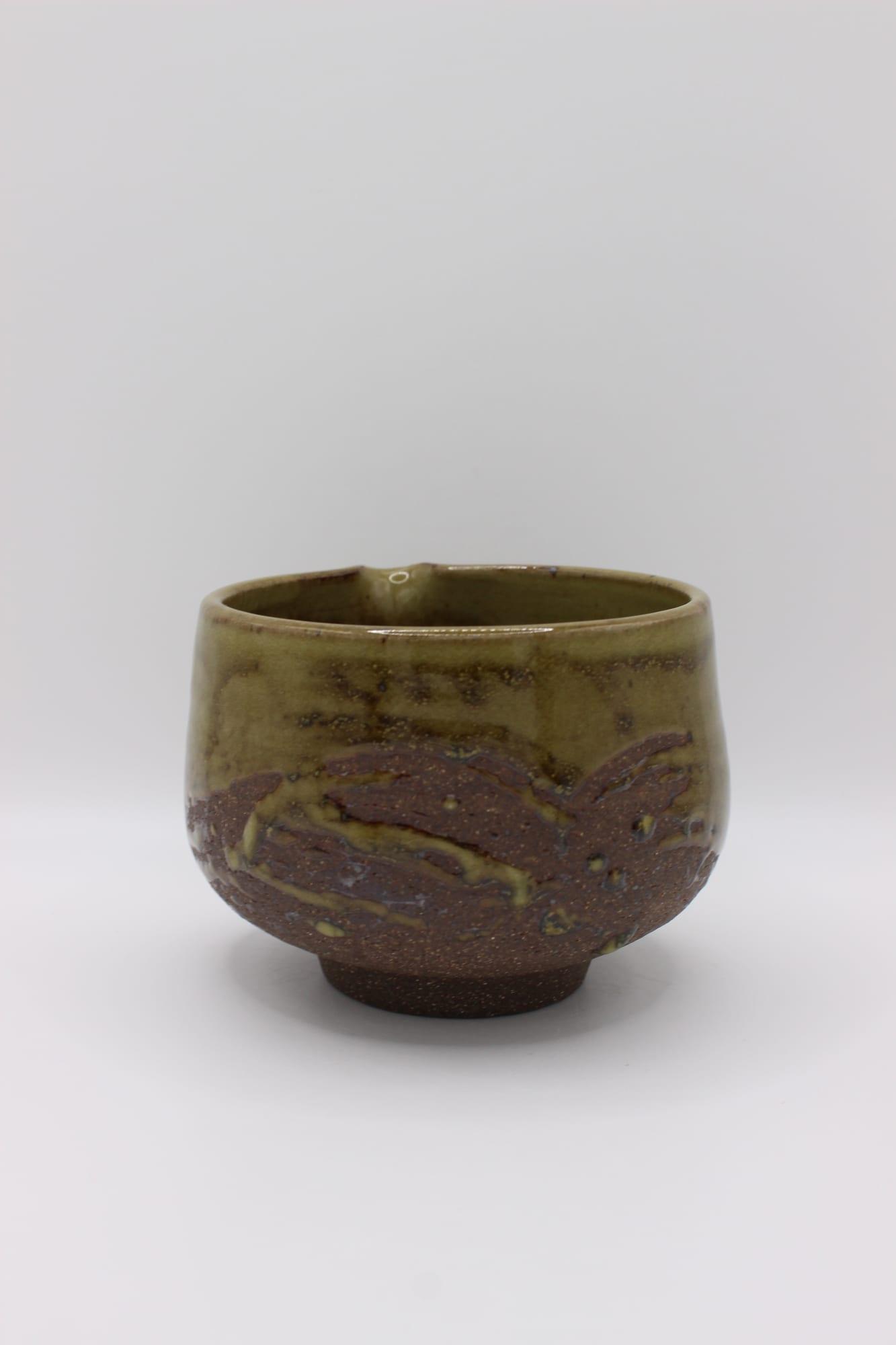 Green Abstract Chawan — view 2