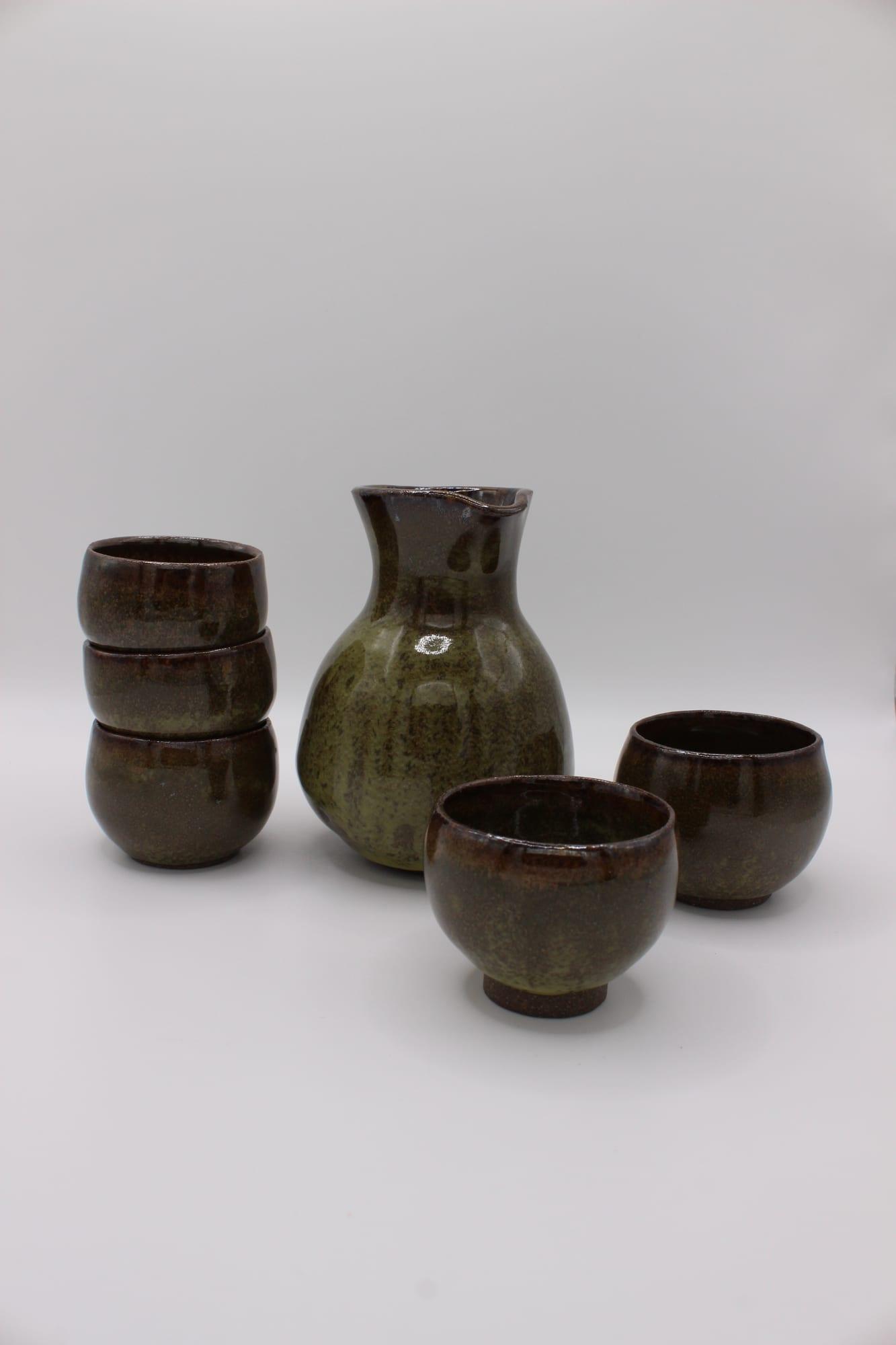 Olive Ash Sake Set — view 2