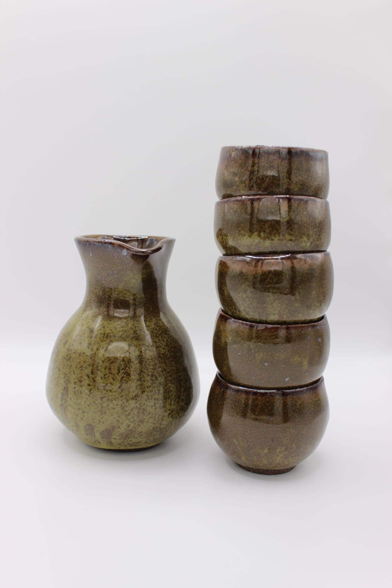 Olive Ash Sake Set — view 4