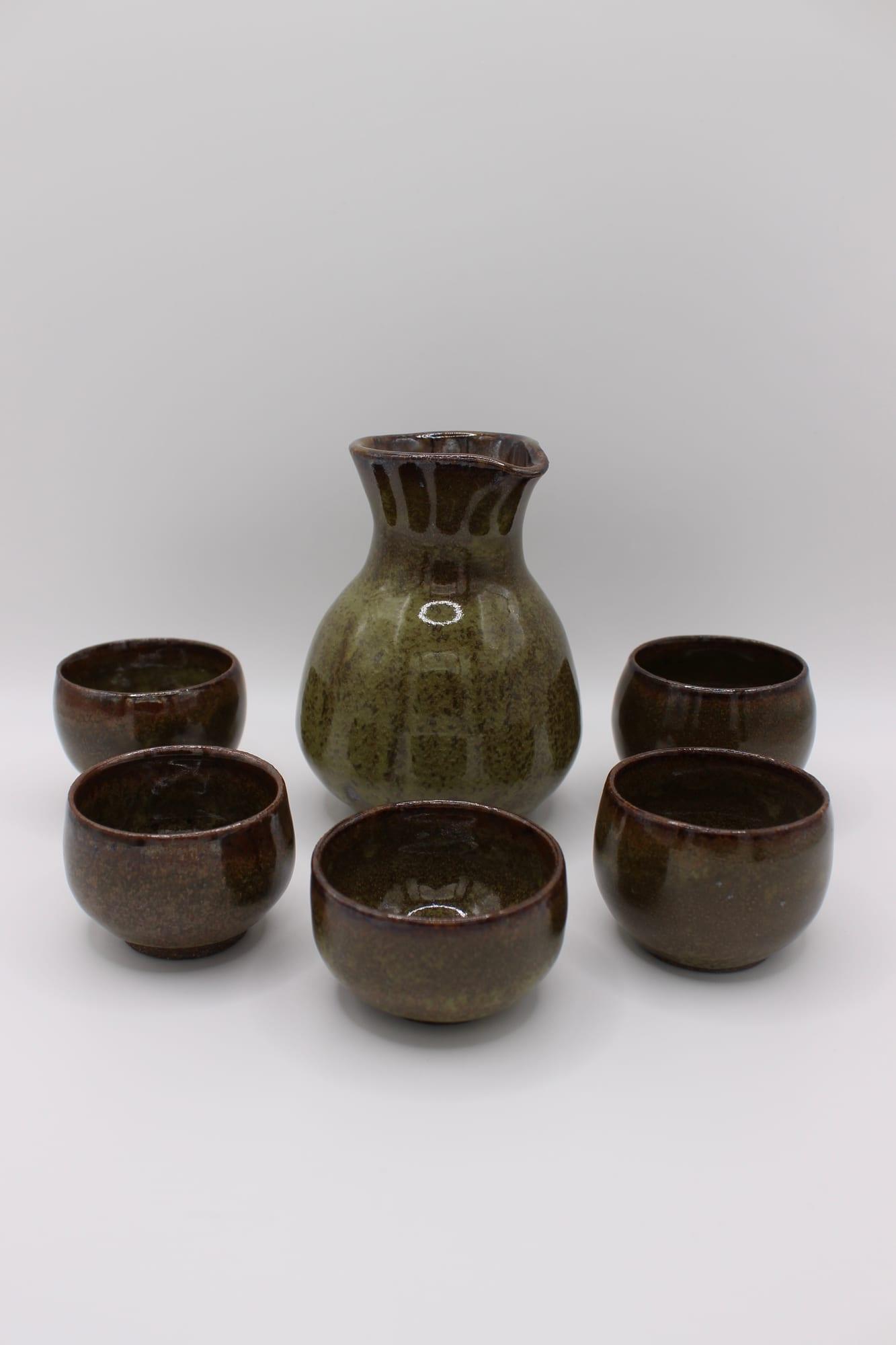 Olive Ash Sake Set — view 5