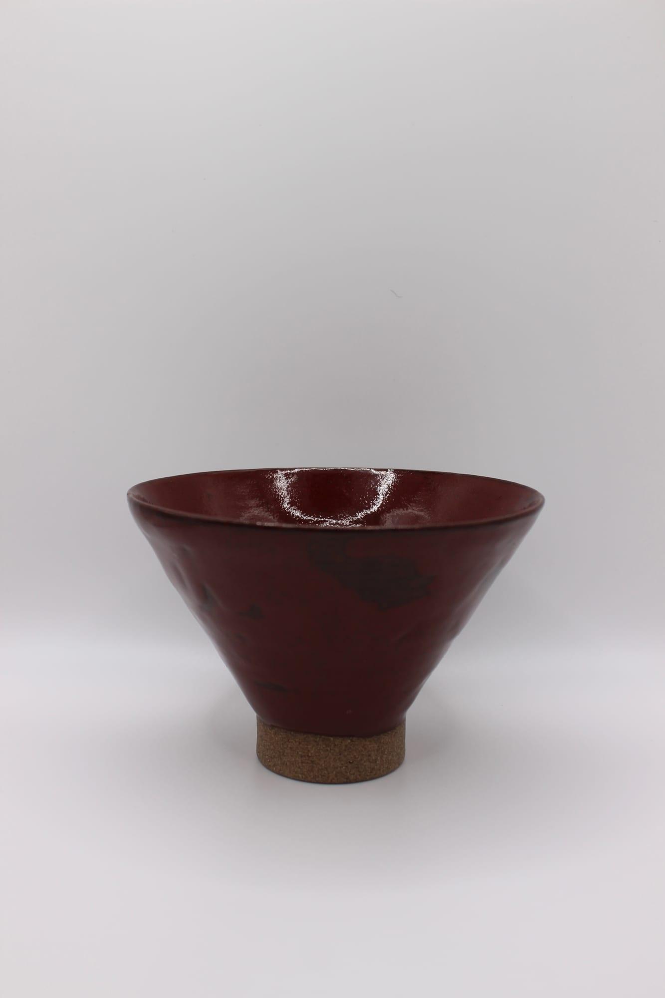 Red Pedestal Bowl — view 1