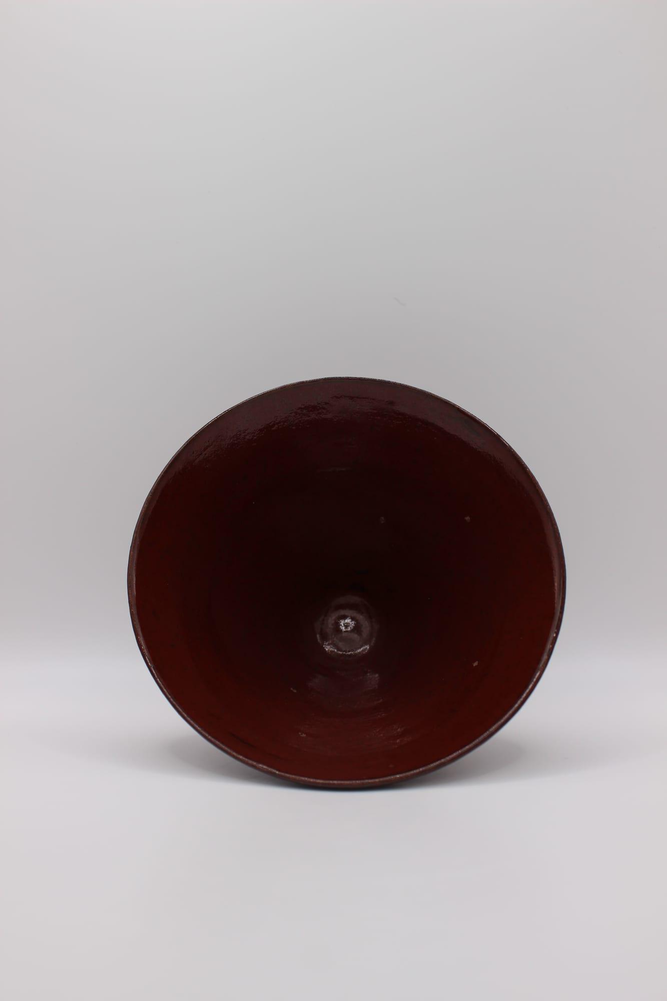 Red Pedestal Bowl — view 2