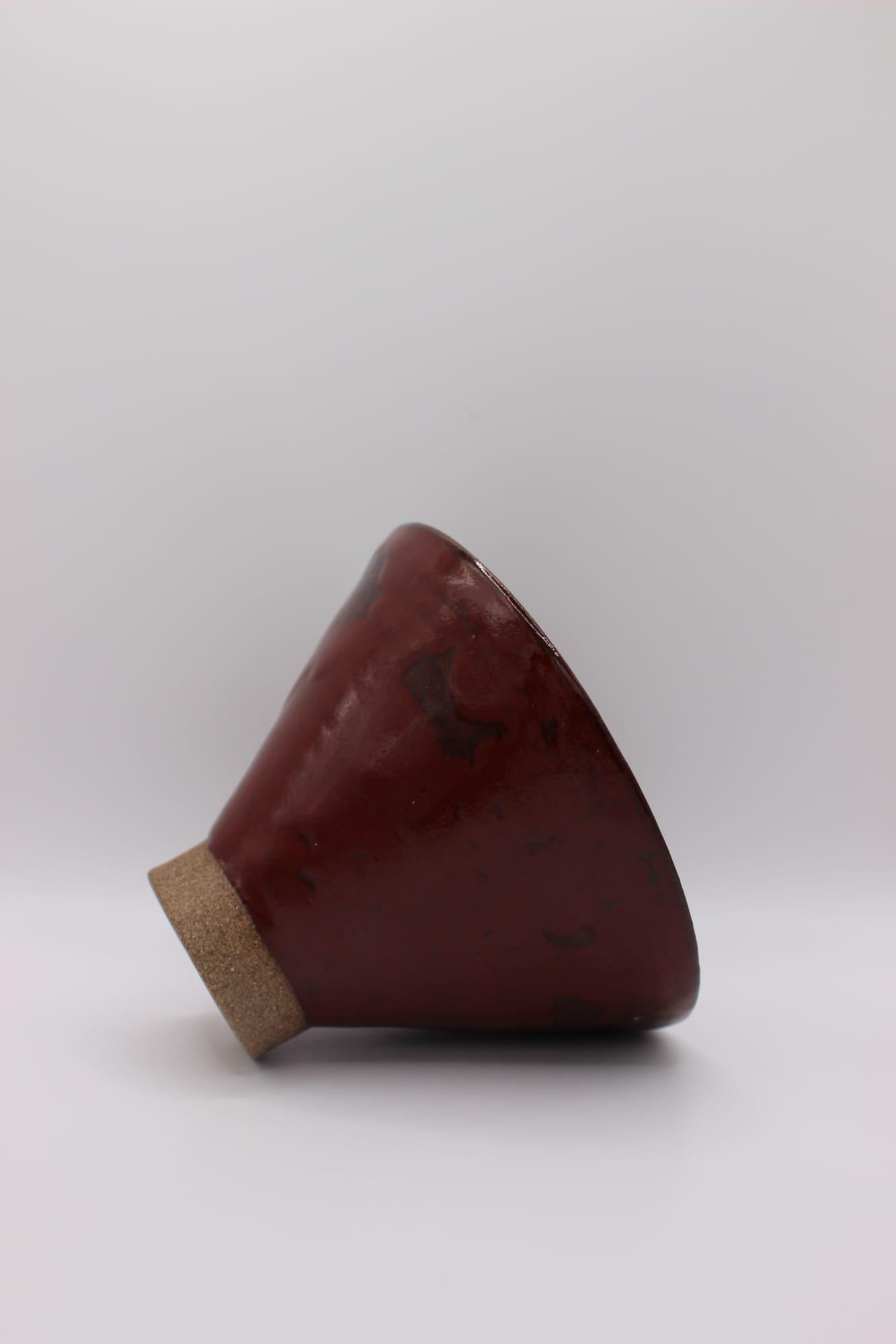 Red Pedestal Bowl — view 3