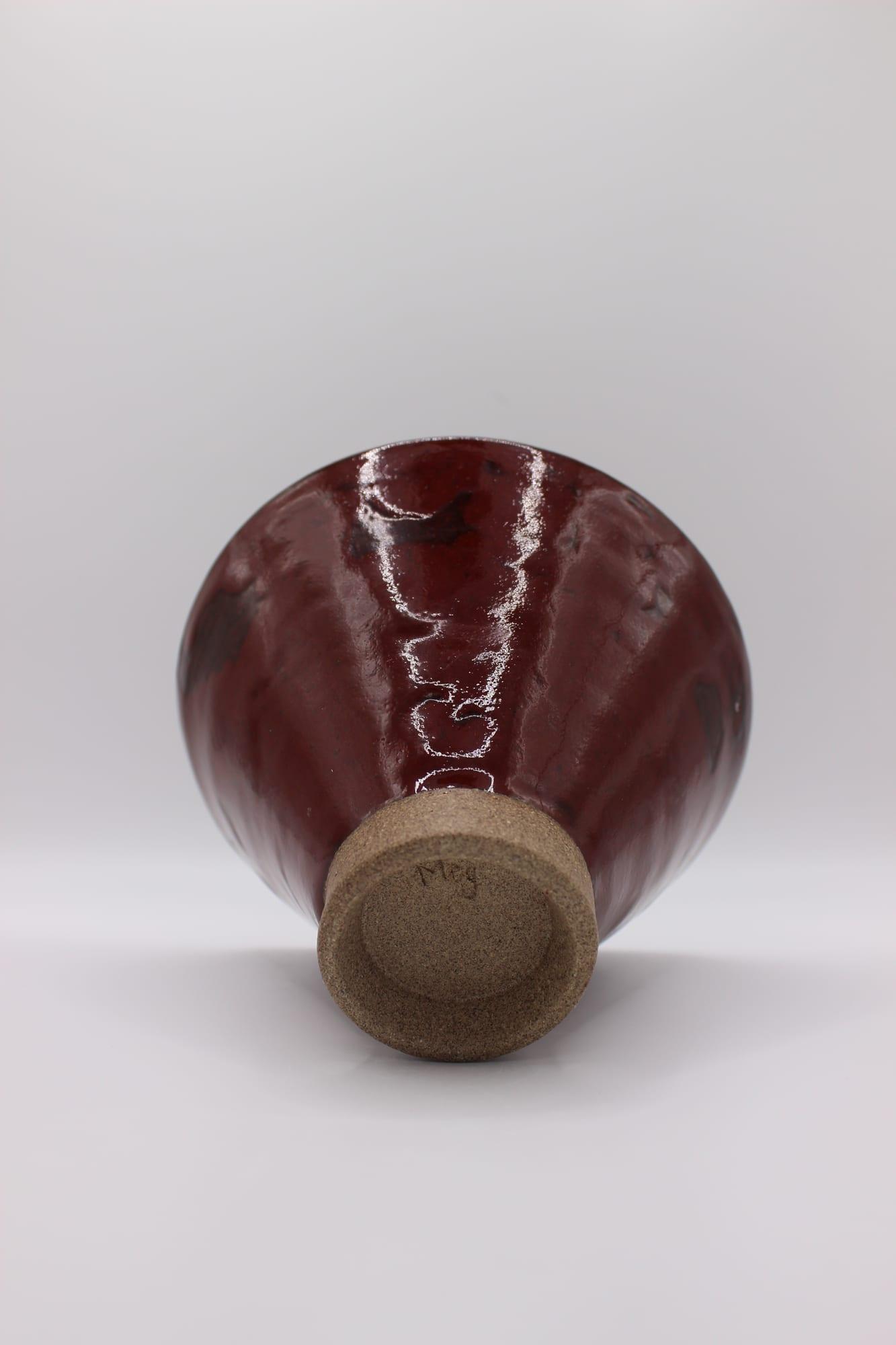 Red Pedestal Bowl — view 4