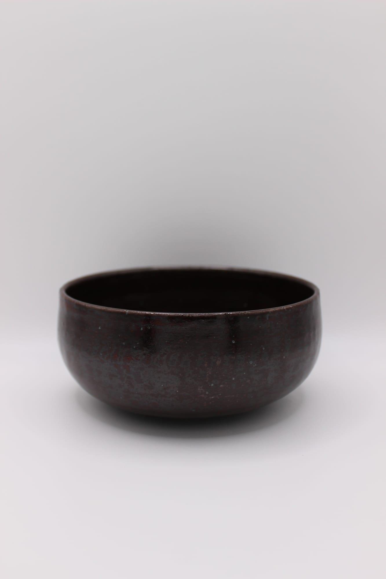 Shallow Burgundy Bowl — view 1
